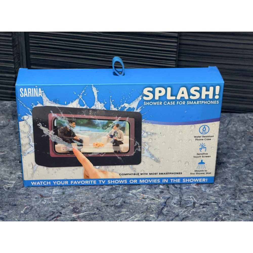 Sarina Splash Shower Case for Smartphones Water Resistant Wall Mount Black IPX4